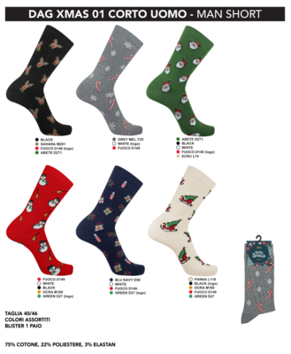 CALZINO CORTO UOMO XMAS Tellini S.R.L. Velkoobchodní oblečení